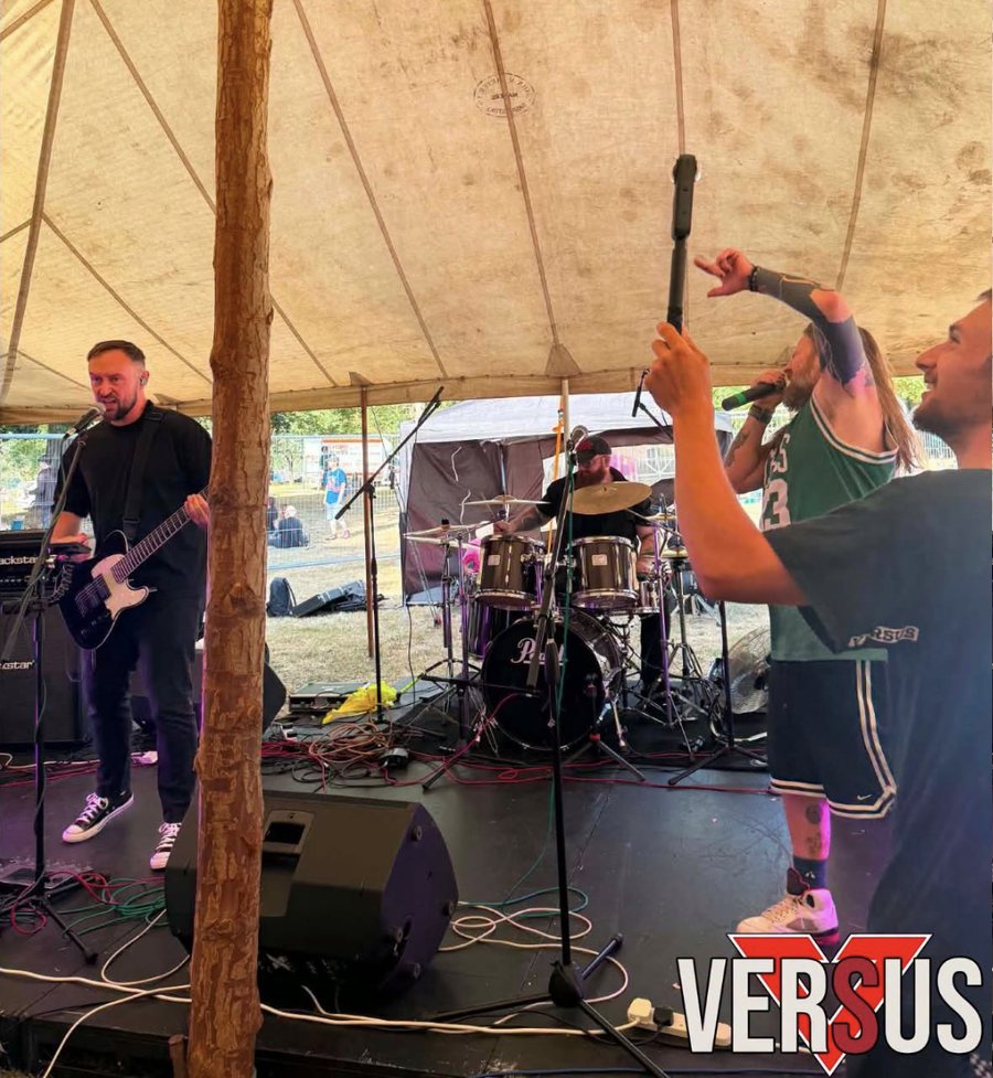 Versus performing live in the band tent at Unity Day, Hyde Park, Leeds